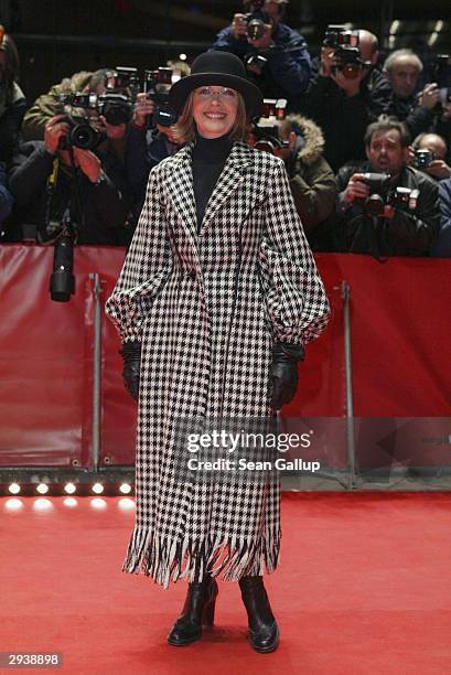 Actress Diane Keaton arrives for the screening of "Something's Gotta Give" at the 54th annual Berlinale International Film Festival February 6, 2004...
