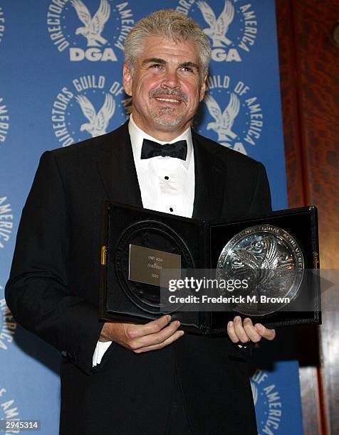 Director Gary Ross poses backstage at the 56th Annual DGA Awards at the Century Plaza Hotel on February 7, 2004 in Beverly Hills, California.