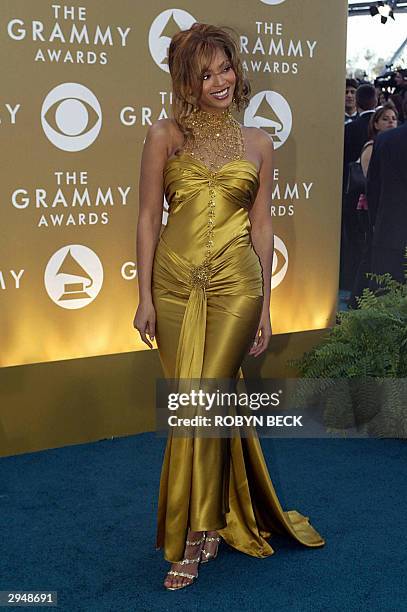 Pop Singer Beyonce Arrives for the 46th Annual Grammy Awards 08 February 2004 at the Staples Center in Los Angeles. Beyonce has six Grammy...