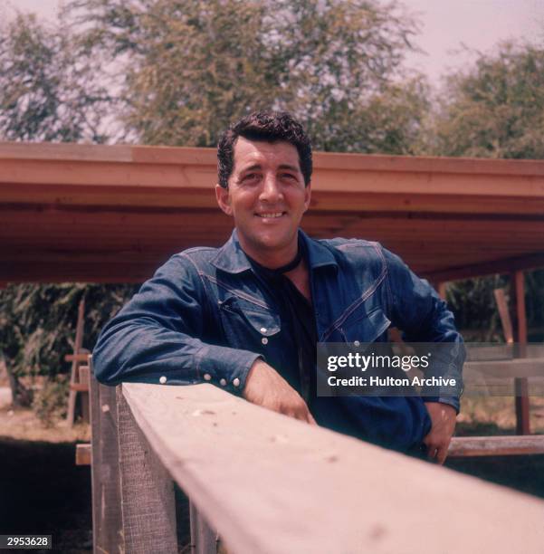 American actor and singer Dean Martin on his ranch, circa 1965.