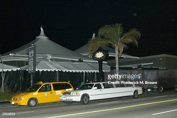 The Exterior of White Lotus Restaurant/Club is seen during post Grammy William Morris party on February 8, 2004 in Hollywood, California.