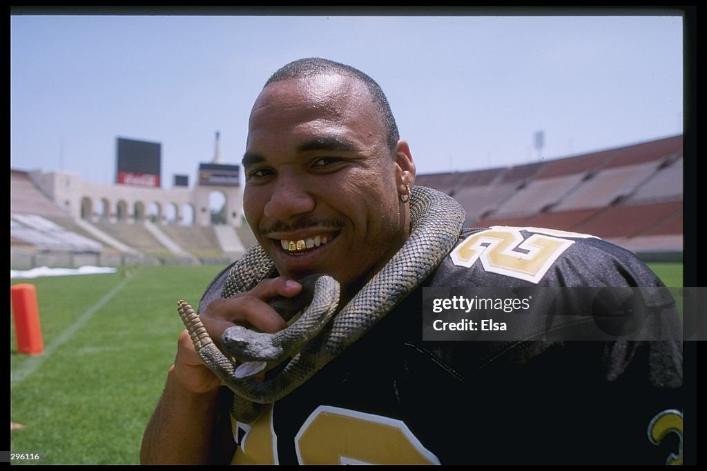 Try Davis Troy Davis of the New Orleans Saints relaxes during a practice for ...