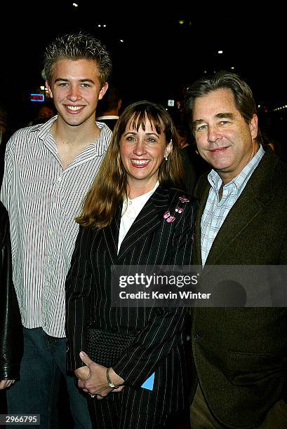 Actor Beau Bridges , his wife Wendy and son Dylan arrive at the premiere of "Welcome to Mooseport" at the Village Theater on February 10, 2004 in Los...