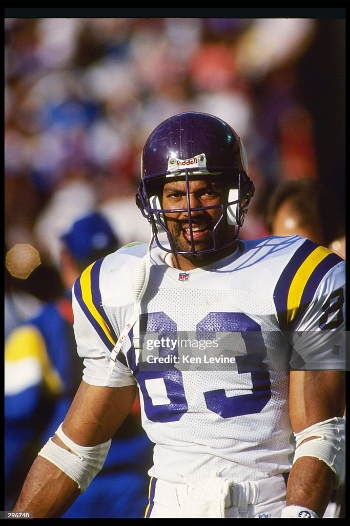 Tight end Steve Jordan of the Minnesota Vikings looks on during a ...