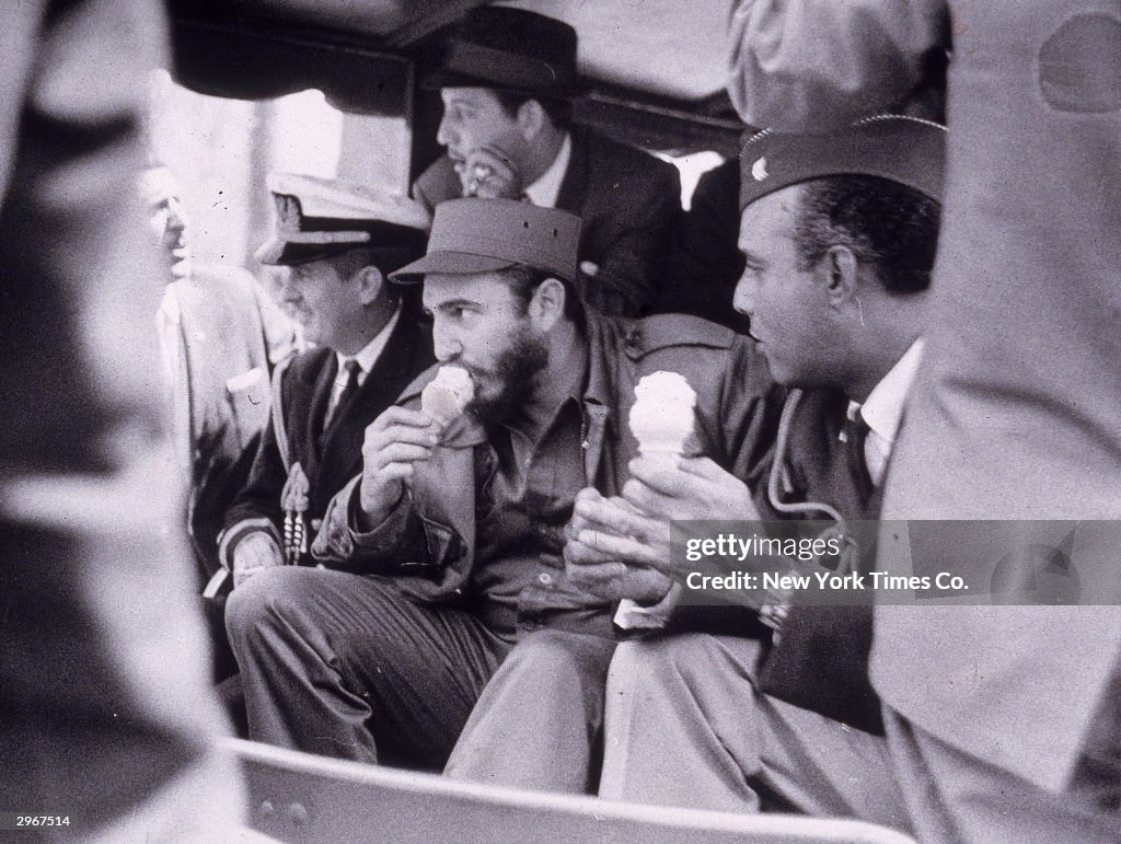 Fidel Castro Eating Ice Cream