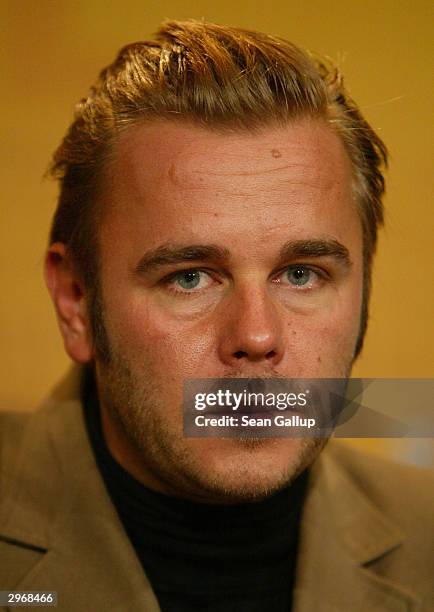 German actor Frank Giering attends the news conference to "Nightsongs" at the 54th annual Berlinale International Film Festival February 11, 2004 in...