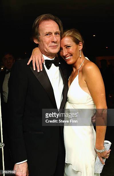 Actor Bill Nighy and Actress Emma Thompson arrives at the 24th Awards of the London Film Critics' Circle in aid of the NSPCC at The Dorchester on...