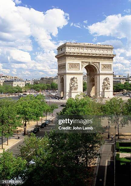 france,paris,arc de triomphe - triumphal arch stock pictures, royalty-free photos & images