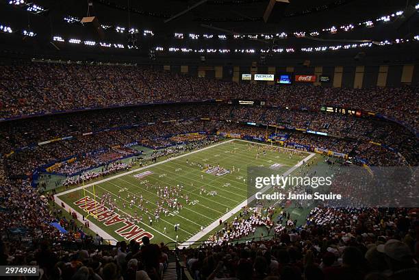 General view of the National Championship Nokia Sugar Bowl game beween the Louisiana State University University Tigers and the University of...