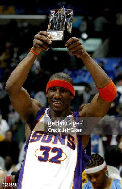 Amare Stoudemire from the Phoenix Suns of the Sophomore Team is named MVP of the Got Milk? Rookie Challenge, part of the 53rd NBA All-Star weekend at...