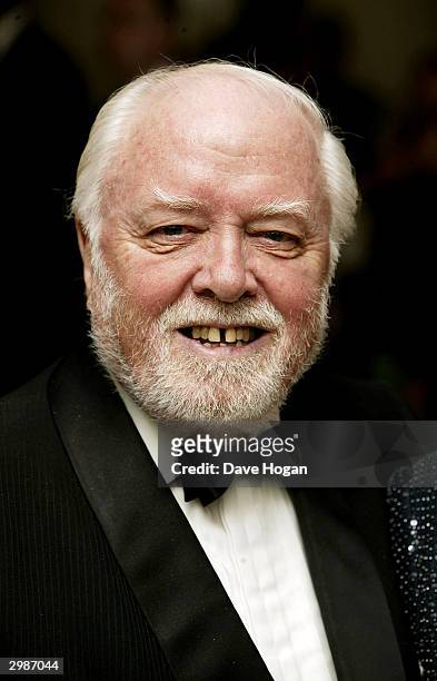 Sir Richard Attenborough arrives at the "The Orange British Academy Film Awards" at The Odeon Leicester Square on February 15, 2004 in London.