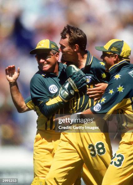 Stuart Australian Rugby Player Anthony Stuart of Australia celebrates with team mates after taking a ...