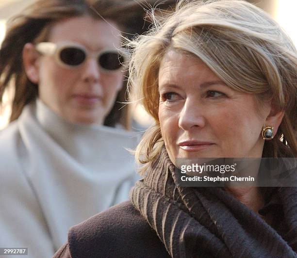 Martha Stewart arrives with her daughter Alexis at federal court February 18, 2004 in New York CIty. Judge Cedarbaum barred prosecutors from arguing...