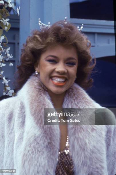 American model and actor Vanessa Williams, the first African - American Miss America, smiles while appearing in the Macy's Thanksgiving Day Parade,...