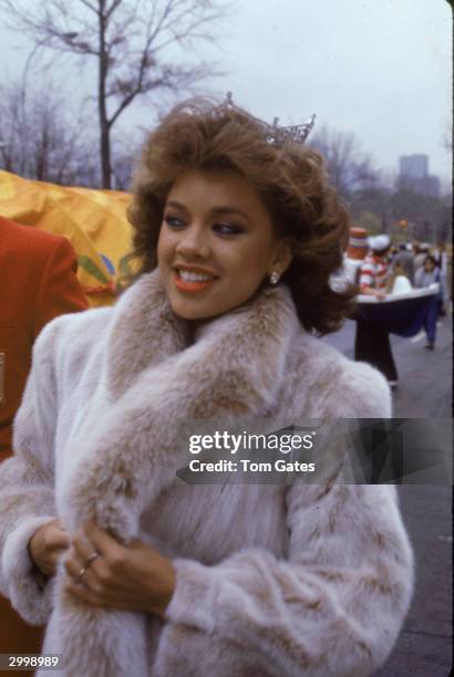 American model and actor Vanessa Williams, the first African - American Miss America, smiles while appearing in the Macy's Thanksgiving Day Parade,...