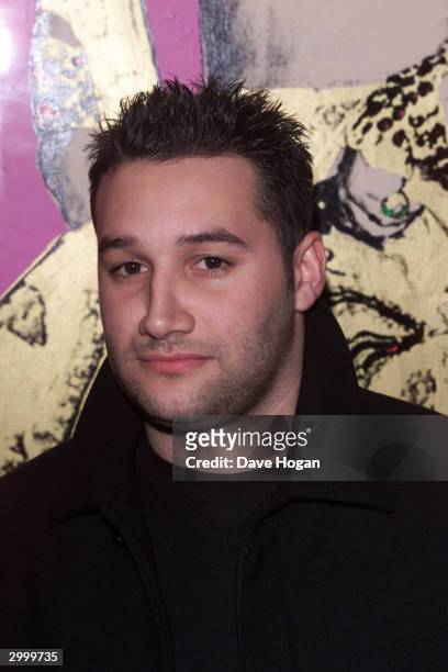British pop star Dane Bowers attends the film premiere party for "Charlie's Angels" held at the Red Cube Club on November 22, 2000 in London.