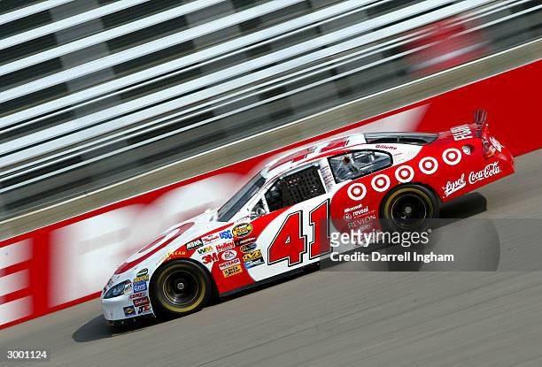Casey Mears drives the Target Chip Ganassi Racing Dodge during practice for the NASCAR Nextel Cup Series Subway 400 February 21, 2004 at the North...