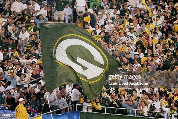 Green Bay Packers Fans during Super Bowl XXXII against the Denver Broncos at Qualcomm Stadium in San Diego, California. The Denver Broncos defeated...