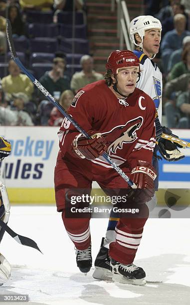 Right wing Shane Doan of the Phoenix Coyotes skates on the ice during the game against the St. Louis Blues at America West Arena on November 19, 2003...