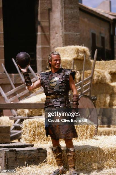 David Beckham on set during the making of the Pepsi football commercial 'Pepsi Foot Battle' held on July 4, 2003 in Madrid, Spain.