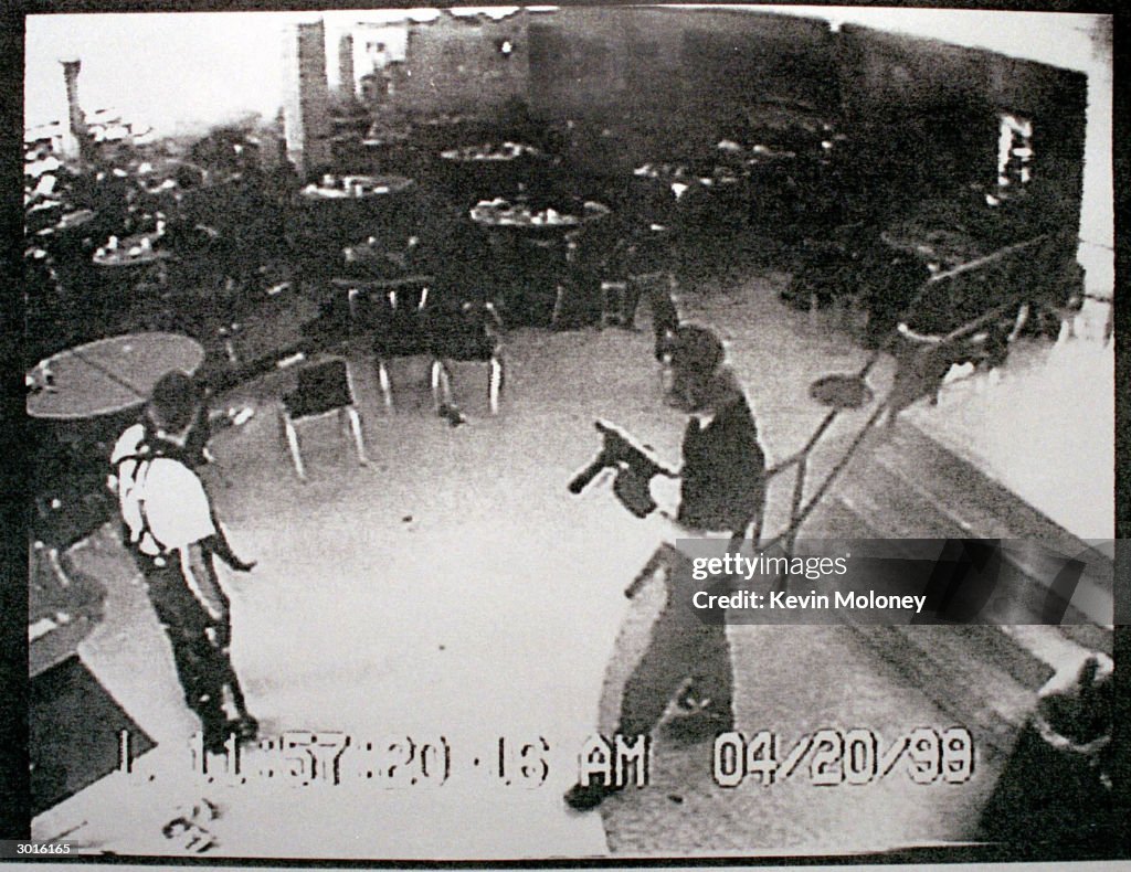 Surveillance Tape Of Columbine High School Shooting