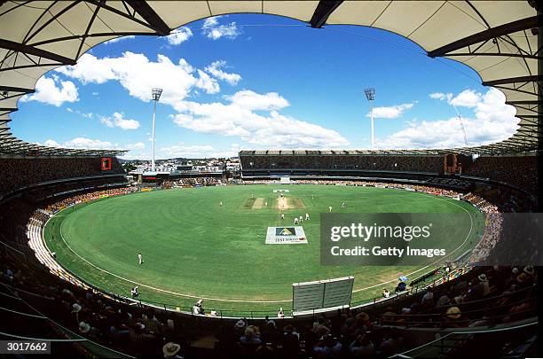 General view of the Gabba cricket ground during the First Test Match between Australia and Pakistan at the Gabba November 9, 1999 in Brisbane,...