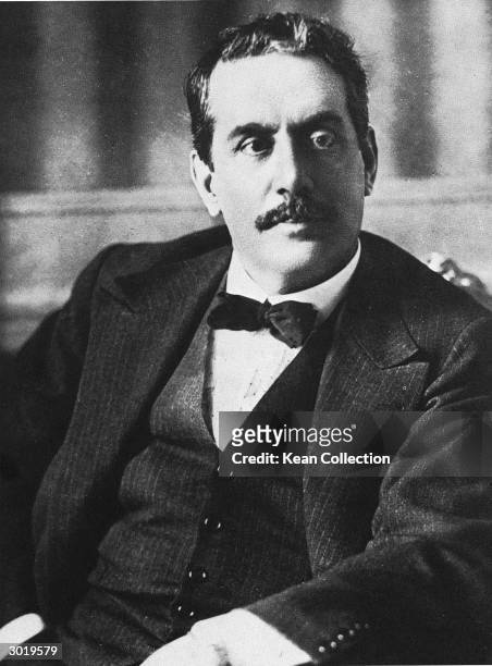Portrait of Italian operatic composer Giacomo Puccini , 1900s.