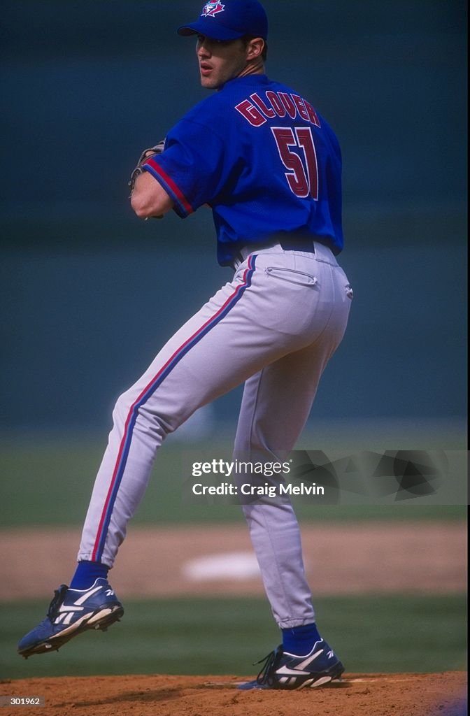 Gary Grover Pitcher Gary Glover of the Toronto Blue Jays in action during a... News ...