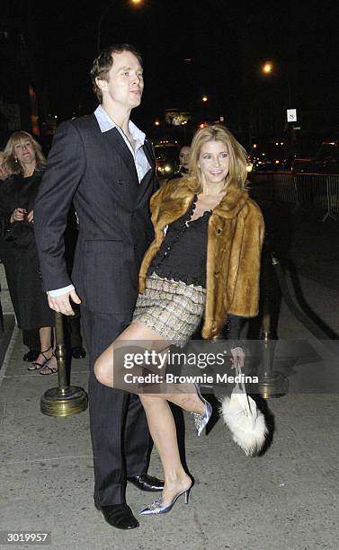 Writer Candace Bushnell and her husband dancer Charles Askegard arrive at the wrap party for "Sex And The City" at Capitale February 14, 2004 in New...