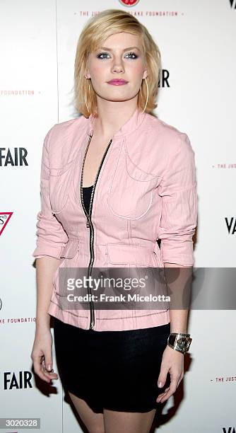 Actress Elisha Cuthbert attends the "Vanity Fair Amped" pre-Oscar party to benefit the Justin Timberlake Foundation, February 26, 2004 at the...