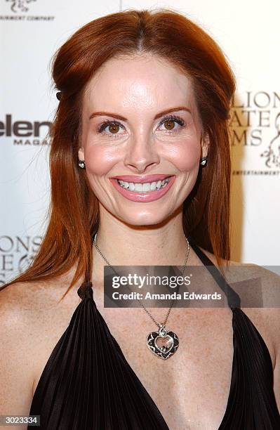 Actress Phoebe Price arrives at the Angeleno Magazine and Lion Gates' pre-Oscar party February 27, 2004 at the Skybar in West Hollywood, California.