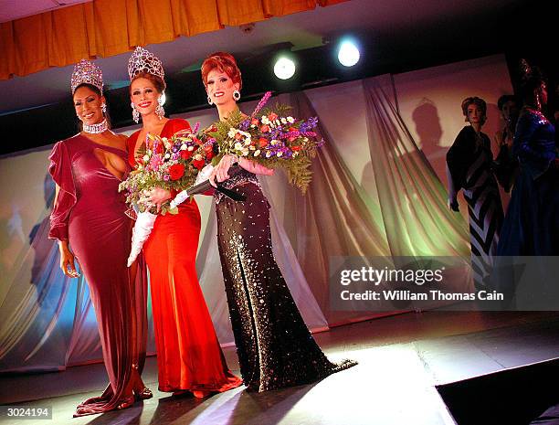 Miss Gay USofA 2003 Raquell Lord, Miss Gay Pennsylvania USofA 2004 Angela Carrera, and Miss Gay Pennsylvania 2004 First Runner Up Lady Marissa are...