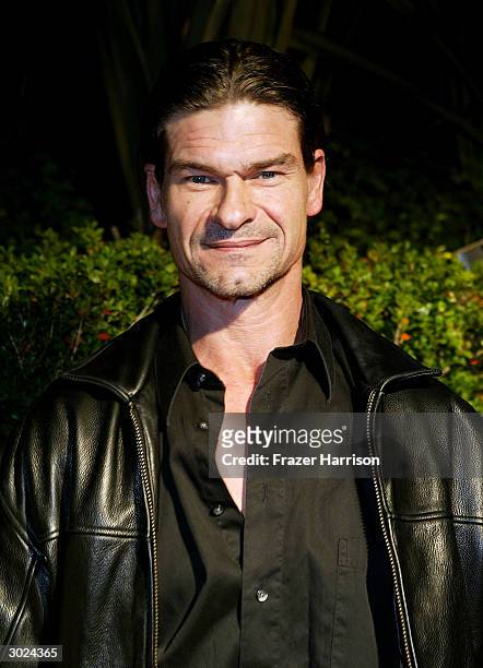 Actor Don Swayze arrives at Miramax's Annual Max Awards Pre-Oscar party held at the Regis Hotel on February 28, 2004 in Beverly Hills, California.
