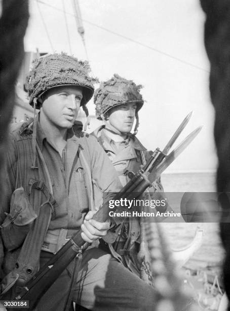 Troops landing in Normandy, France on D-Day, 6th June 1944.