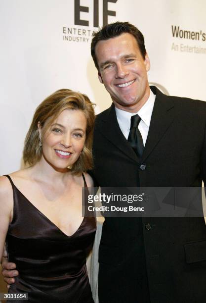 Actor David James Elliott and wife Nanci Chambers arrive at the "Saks Fifth Avenue's Unforgettable Evening" at the Regent Beverly Wilshire on March...