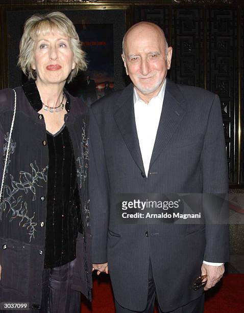 Actor Dominic Chianese and his wife, Jane Pittson, attend the premiere of "The Sopranos" at Radio City Music Hall March 2, 2004 in New York City.