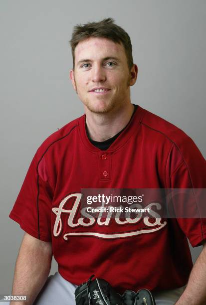 Pitcher Brad Lidge of the Houston Astros poses for a picture during media day at Osceola County Stadium on February 26, 2004 in Kissimmee, Florida.