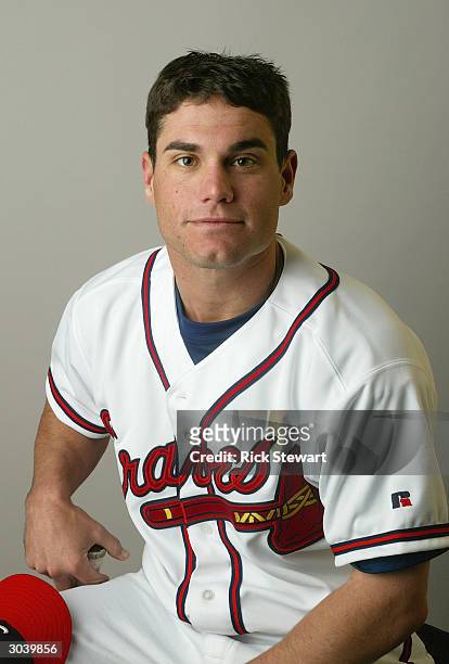 Infielder Marcus Giles of the Atlanta Braves poses for a picture during Media Day at Disney's Wide World of Sports Complex on February 27, 2004 in...