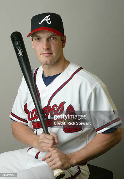 Infielder Nick Green of the Atlanta Braves poses for a picture during Media Day at Disney's Wide World of Sports Complex on February 27, 2004 in...