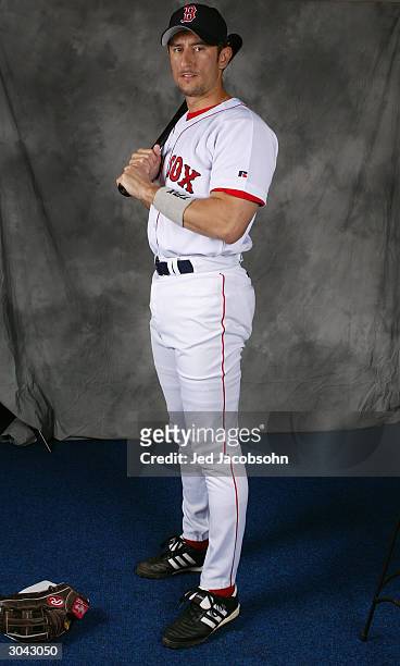 Shortstop Nomar Garciaparra of the Boston Red Sox poses for a portrait during Photo Day at their spring training facility on February 28, 2004 in FT....