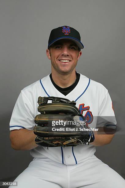 Infielder David Wright of the New York Mets during Spring Training photo day February 29, 2004 in Port St. Lucie, Florida.