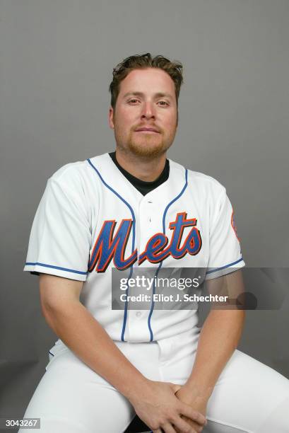 Outfielder Karim Garcia of the New York Mets during Spring Training photo day February 29, 2004 in Port St. Lucie, Florida.