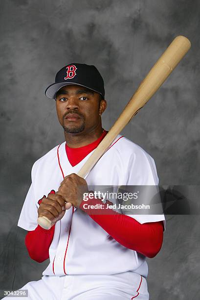 Infielder Tony Womack of the Boston Red Sox poses for a portrait during Photo Day at their spring training facility on February 28, 2004 in FT....