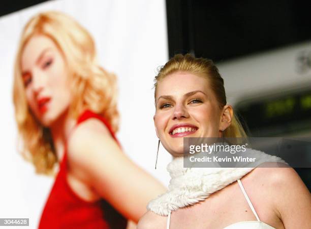 Actress Elisha Cuthbert arrives at the world premiere of Twentieth Century Fox's "The Girl Next Door" on March 4, 2004 at the Grauman Chinese...