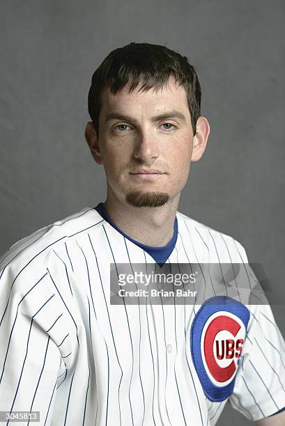 Pitcher Matt Clement of the Chicago Cubs poses for a picture during Cubs Photo Day at Fitch Park on February 28, 2004 in Mesa, Arizona.