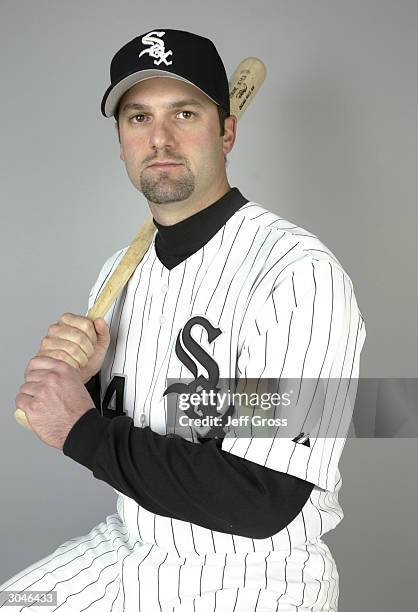 First baseman Paul Konerko of the Chicago White Sox poses for a portrait during Media Day on February 27, 2004 at Tucson Electric Park in Tucson,...