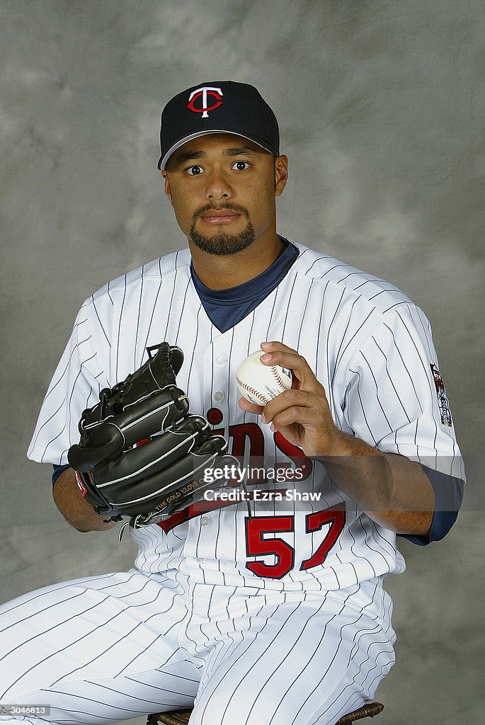 Johan Rincon Face Pitcher Johan Santana of the Minnesota Twins poses for portrait... News ...