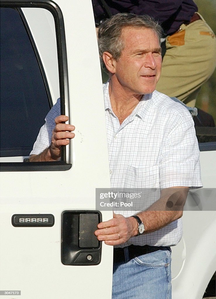 Mexican President Arrives In Central Texas For Meeting At Bush Ranch