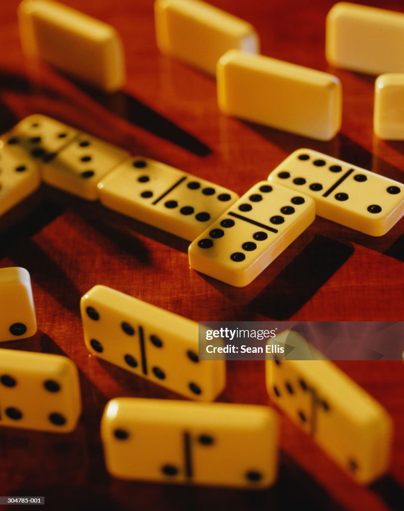 Dominoes, close-up