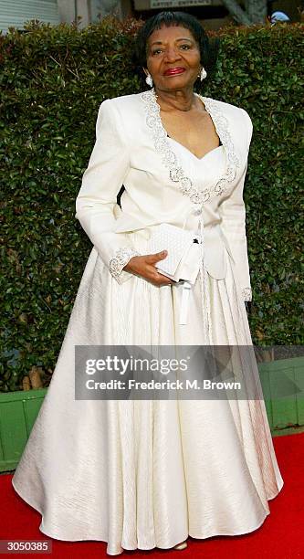 Martin Luther King's Sister Christine King Ferris attends the 35th Annual NAACP Image Awards on March 6, 2004 at the Universal Amphitheatre, in...